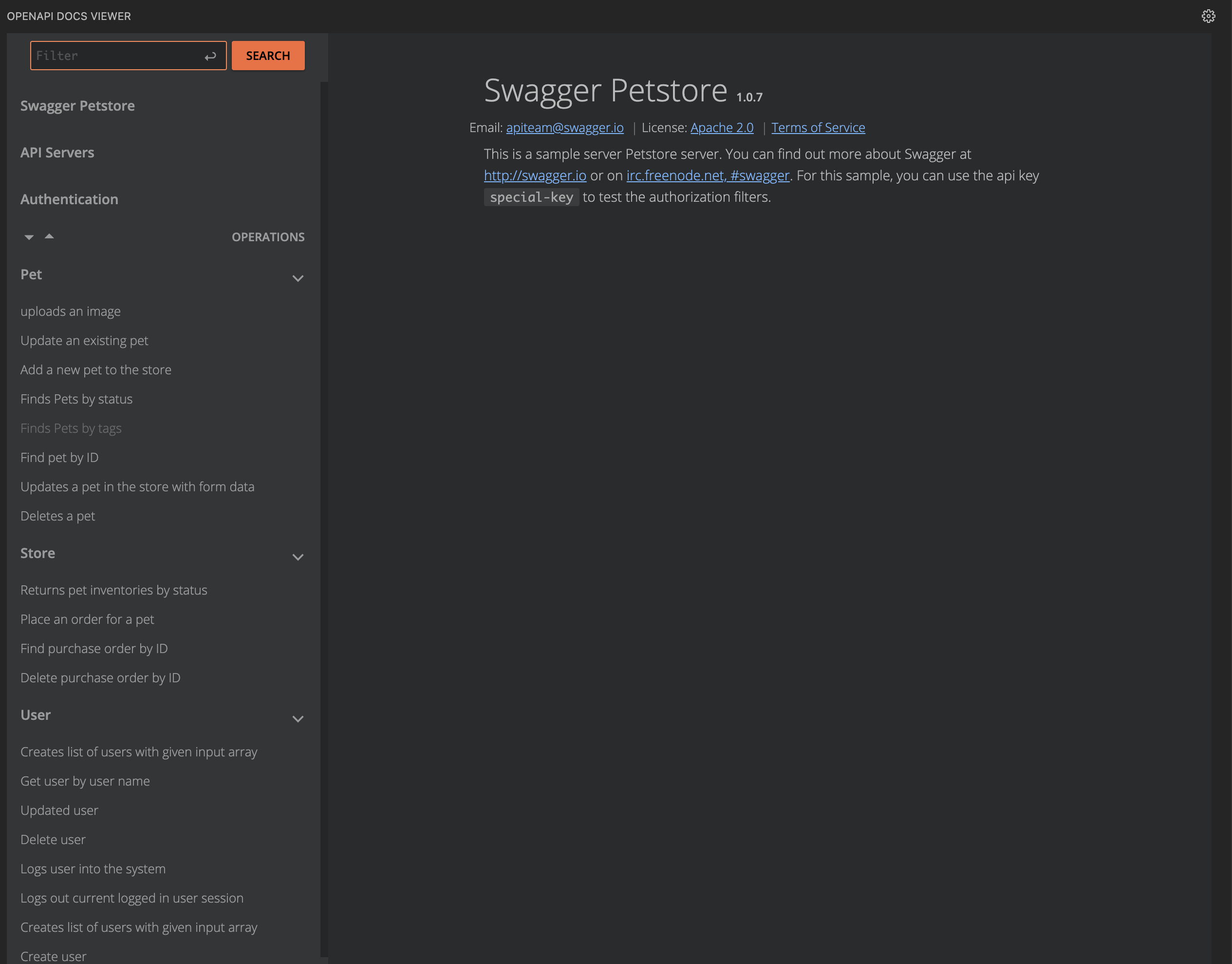 RapiDoc Dark Theme: Large