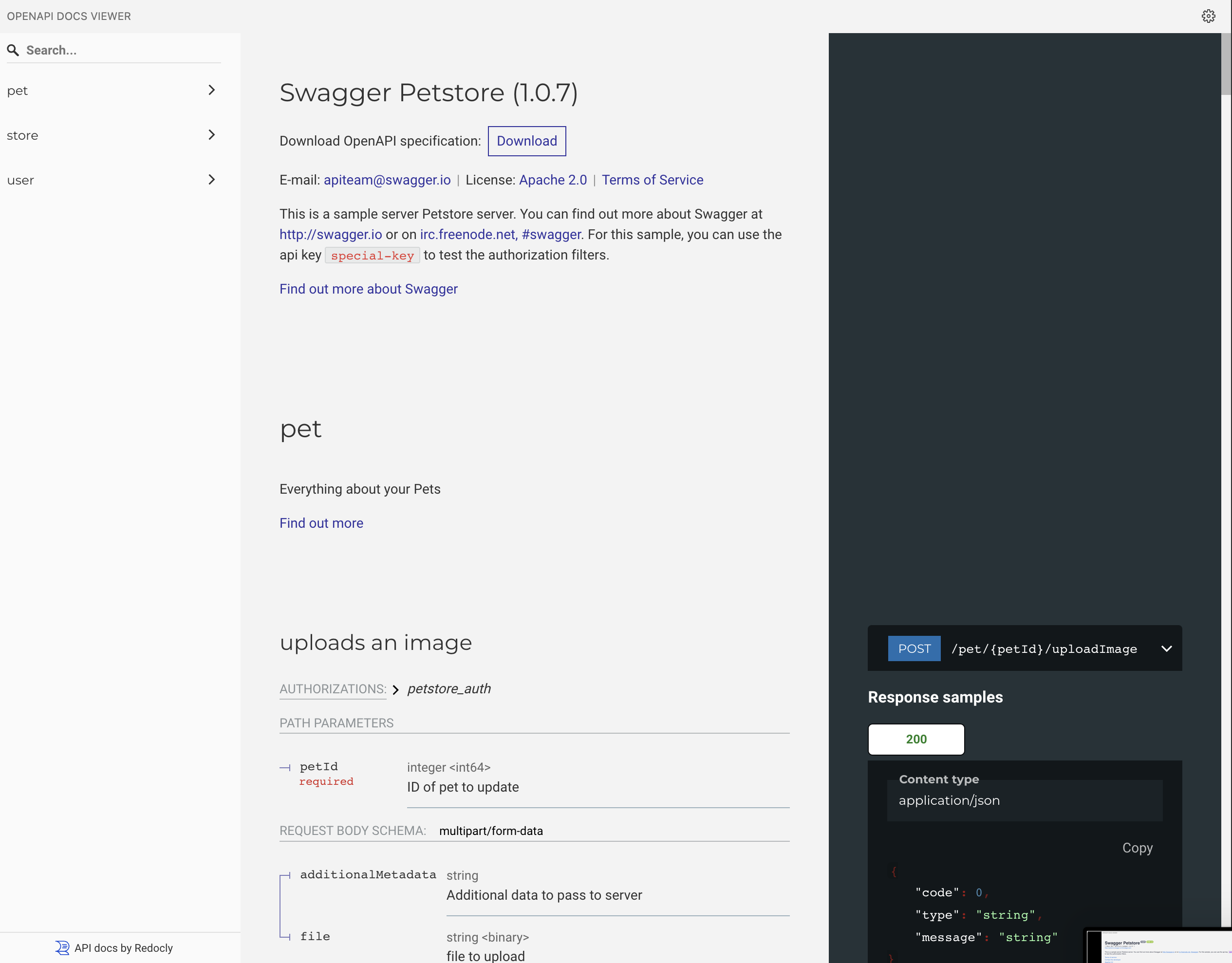 Redoc Light Theme: Large