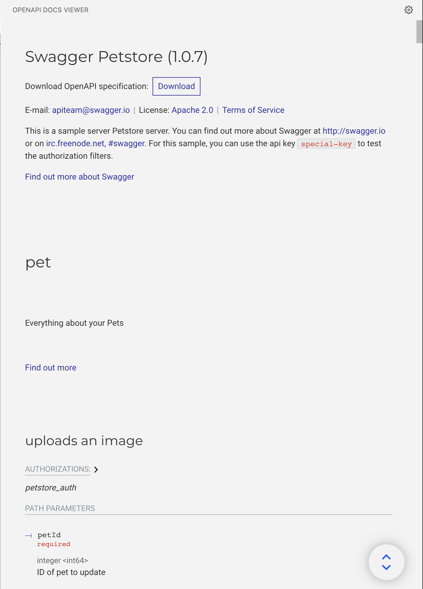 Redoc Light Theme: Small